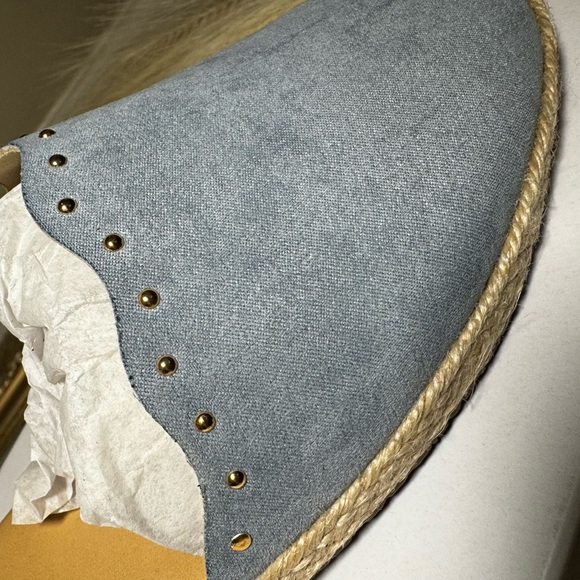 *NIB* Lauren Conrad Light Blue Espadrille Flats w/ Scalloped Edging – Size 9 - Picture 4 of 5